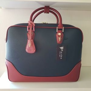 Furbo Design FRB007 Double Zip Bag - Navy/Wine
